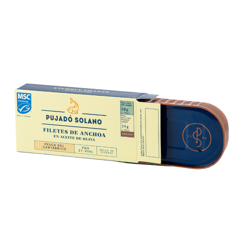 Anchoas 50 gr lata y caja